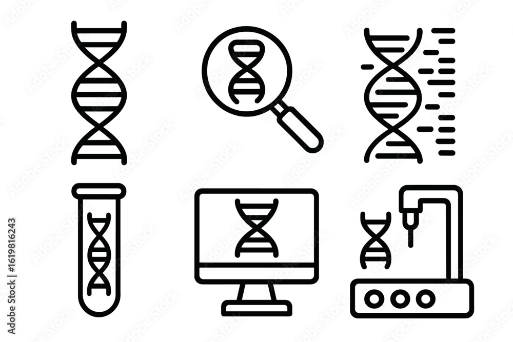 Aufkleber exploring the fundamentals of dna structure and analysis in scientific research