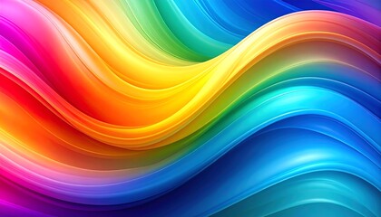 Abstract rainbow wavy background