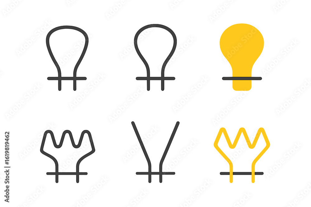 Poster designs of various clip shapes showcasing innovation in accessory styling and functionality