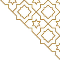 Geometric corner decoration in Islamic style