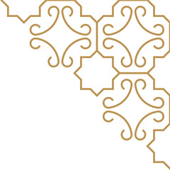 Geometric corner decoration in Islamic style