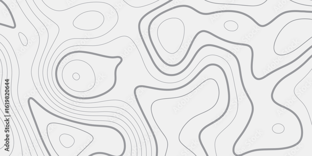 Poster minimalistic white background with subtle contour effect black lines creating a topographic effect d