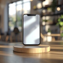 Minimal Mobile Device Showcase in Warm Ambient Setting