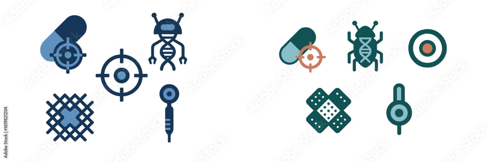 Poster abstract representation of technology and biology integration with insect-like designs in a modern c