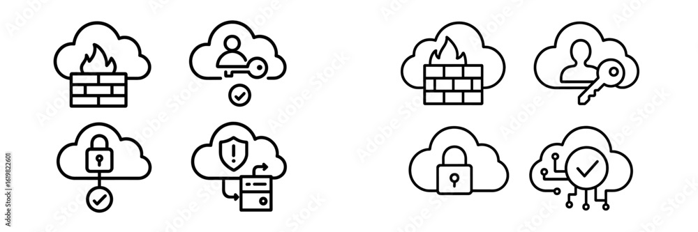 Poster illustration of security concepts featuring firewalls, encryption, and user authentication in a digi