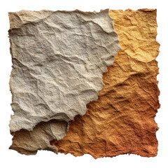 Isolated Textured Paper Element on Transparent Background for Design