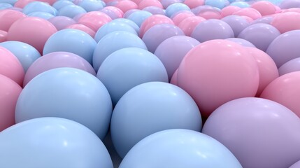 Soft Pastel Spheres in Geometric Arrangement for Creative Background