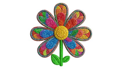 Vibrant, colorful flower design