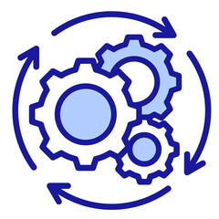 Business Process Engine  Icon Element For Design
