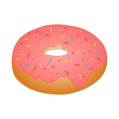 pink donut vector