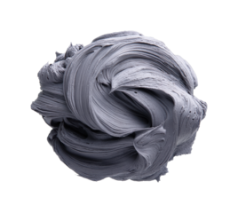 Creative techniques mixing gray paint abstract content bright environment isolated on transparent background, png