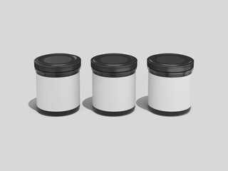 Blank Jam Mockup in Glass Jar with Label Sticker
