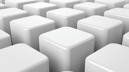 Abstract White Cubes in a Minimal Geometric Background Texture