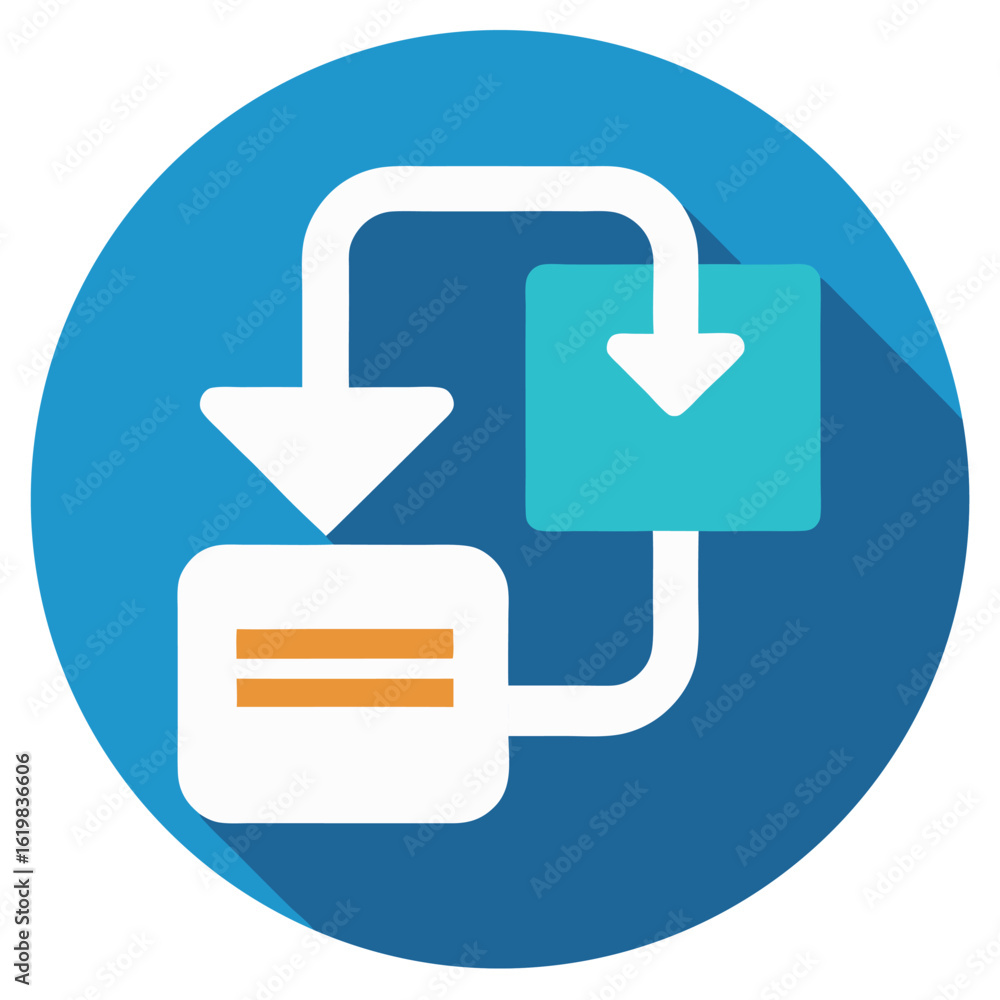 Poster transfer icon design with arrows in vector format