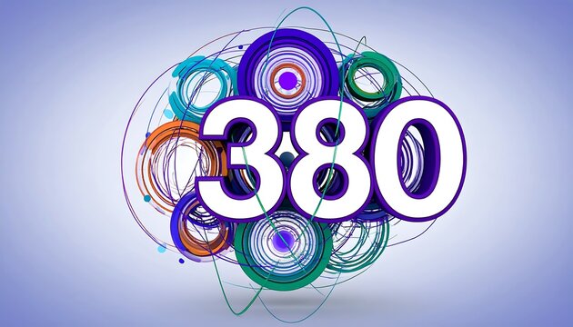 Abstract graphic with number 380