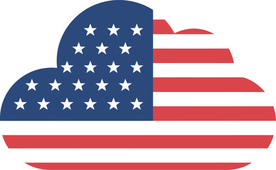 Usa cloud icon digital patriotism tech