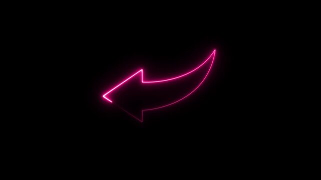 RED  Simple man icon thinking on a with fluid motion Confused right and left arow icon on black background 4k video 