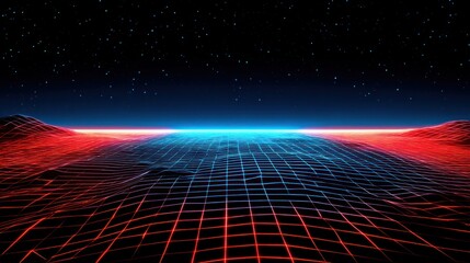 Futuristic Geometric Wireframe Background for Tech Designs