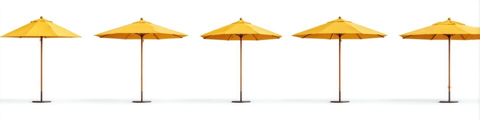 Obraz premium Five yellow garden umbrellas