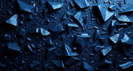 Abstract blue shards scattered randomly