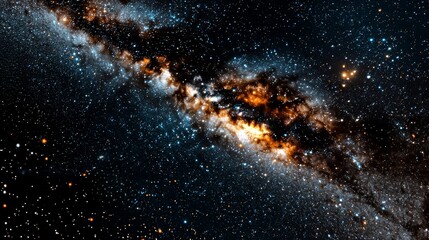 Cosmic Nebula  Starry Night Sky  Galaxy  Space Background