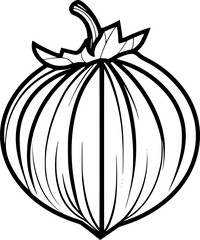 Gooseberry Line Art Vector for Coloring Page