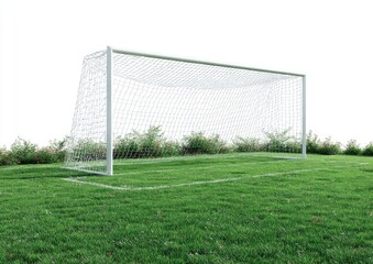 Fototapeta premium Soccer goal on grassy field