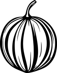 Honeydew Melon Lineart Vector for Coloring Book