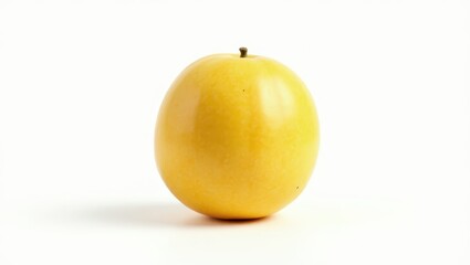 Single, bright yellow fruit against a plain background.