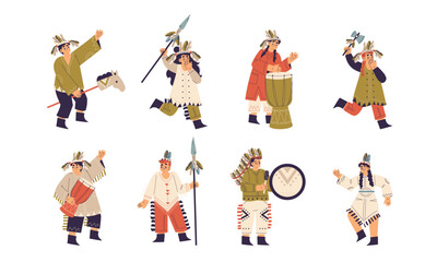 Illustrations of Vibrant Folk Musicians and Dancers Celebrating with Cultural Richness and Joy