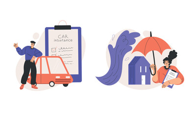 An illustrative view of Car and Insurance Concepts that showcases their key aspects and relevance