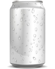 Cold soda can mockup