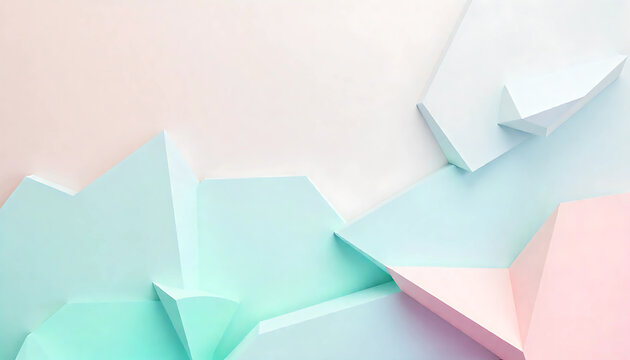 abstract background with origami bird, Geometric Architectural Background in Pastel Colors