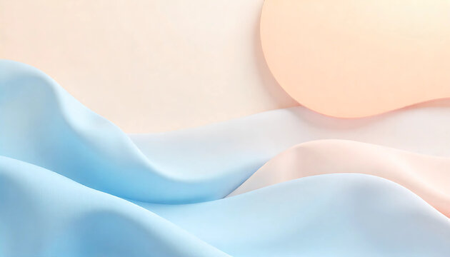 blue satin background, Abstract Liquid Wave Background in Blue and Peach