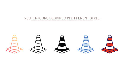 Cone icon design with white background stock illustration