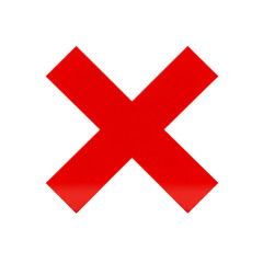 Red Cross Symbol: Bold Graphic Design Element Isolated on Transparent Background