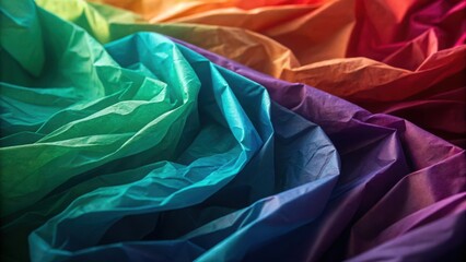Colorful folded material abstract design