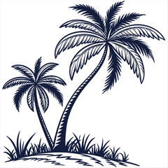 Fototapeta premium palm tree silhouette