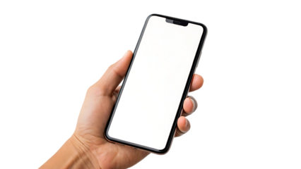 modern collage hand holding smartphone concept of recording and sending voice message communication interaction social media chat isolated on white background