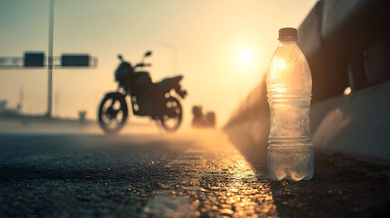 Sunrise Road Trip: Hydration and a Motorcycle