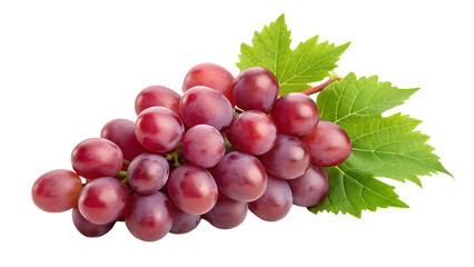 Fototapeta premium ripe red grape isolated on white collection full depth of fiel