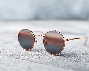 Sleek product image showing round sunglasses.