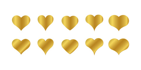 Golden heart set.