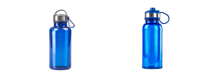Set of children water bottle, isolated on transparent background.