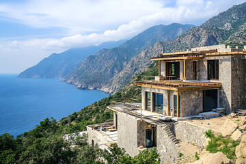 mountain house in the mountains