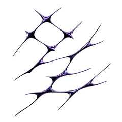 Fototapeta premium Chrome Purple Necro Neotribal