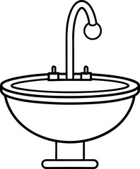 illustration of a bathroom sink