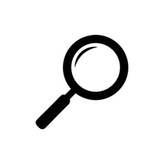 Simple Magnifying Glass Search Icon for Discovery and Analysis