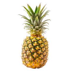 Fototapeta premium Single pineapple, vibrant yellow and green (1)