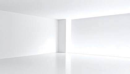 Fototapeta premium Empty white room interior